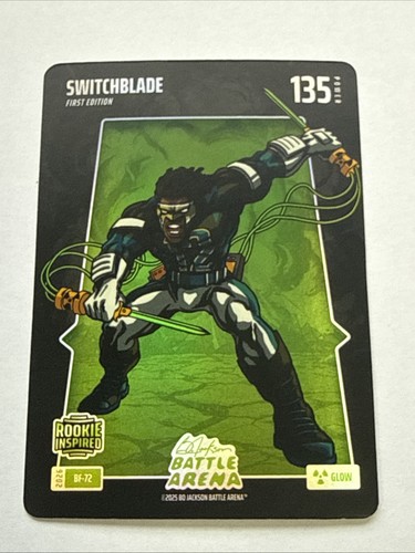 Bo Jackson Battle Arena SWITCHBLADE `Travis Hunter` Battlefoil Glow #BF-72 BOBA