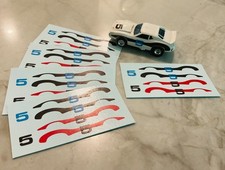 AURORA AFX Javelin Slot Car Decals Blue/Black/Red