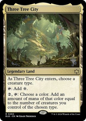 Three Tree City - Foil - Promo Pack NM, English MTG Bloomburrow: Promo Pack