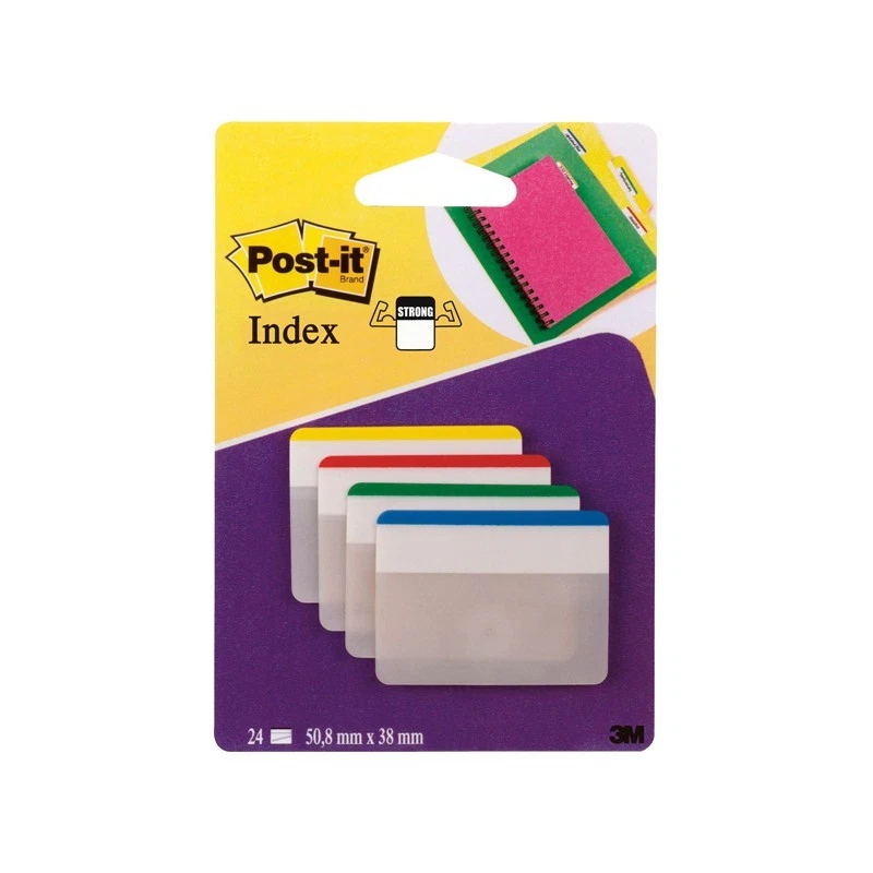Segnapagina Post-it Index Strong - 686F-1 - per archivio - 50,8 x 38 mm - colori