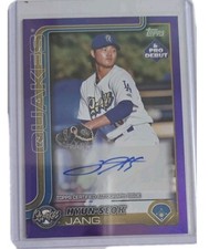 2025 TOPPS PRO DEBUT PURPLE FOIL HYUN-SEOK JANG RC AUTO #136/299 