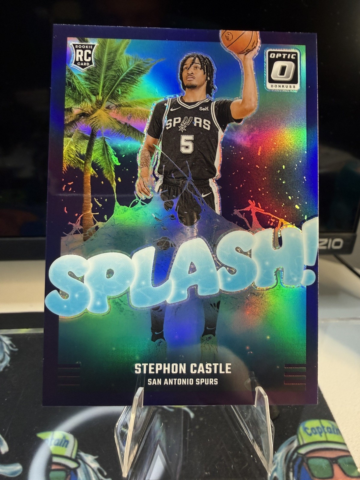 2024-25 Panini Donruss Optic Stephon Castle Splash! Purple Prizm #14 Rookie RC
