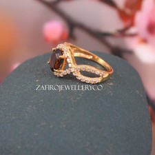 Smoky Quartz Ring, Bridal Ring, Stackable Ring, Engagement Gift Ring