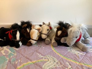 wells fargo plush pony lot of 6 -rose parade
