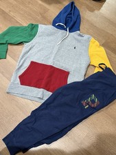 Polo Ralph Lauren Multicolored Hoodie Pants SUIT Men  s Size LARGE