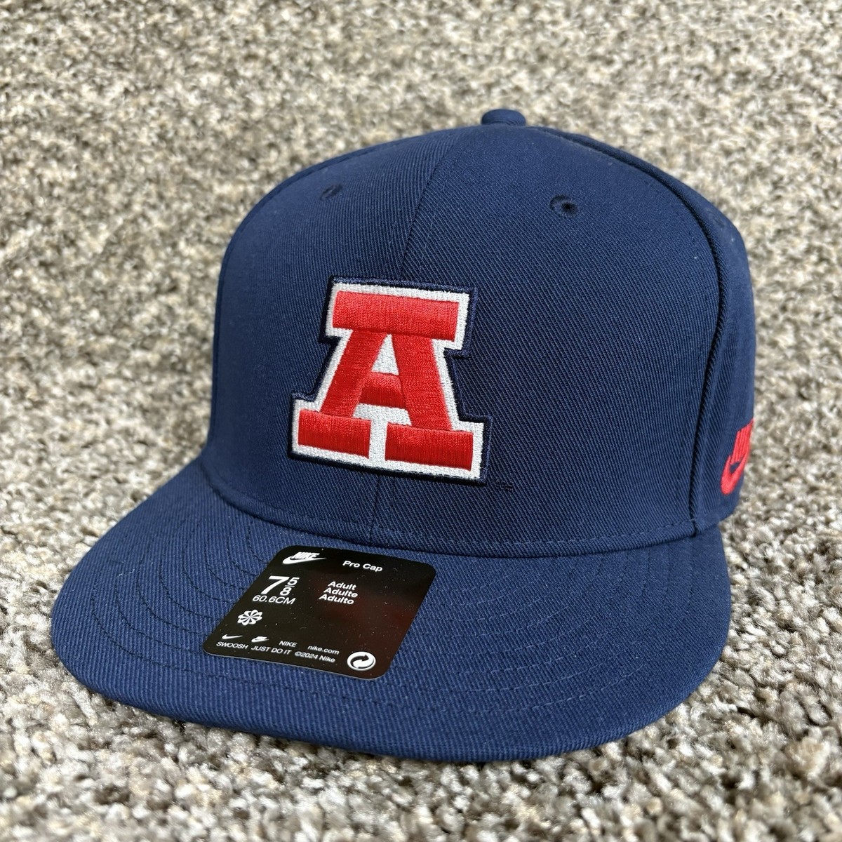 Arizona Wildcats Fitted Hat, Navy Blue Color, Nike True Cap, DRI