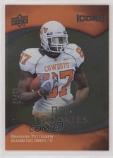 2009 Upper Deck Icons NFL Rookies Silver Board 15/99 Brandon Pettigrew #122 0ry1