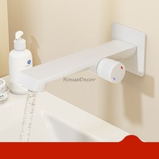 Wall Mounted Basin Mixer Tap Concealed Installation Single Hole Handle Turning
