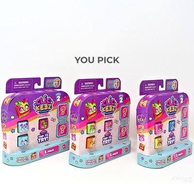 Clickeez Series 5-Pack | 5 Collectible Character Keyboard Keys Click and Clack