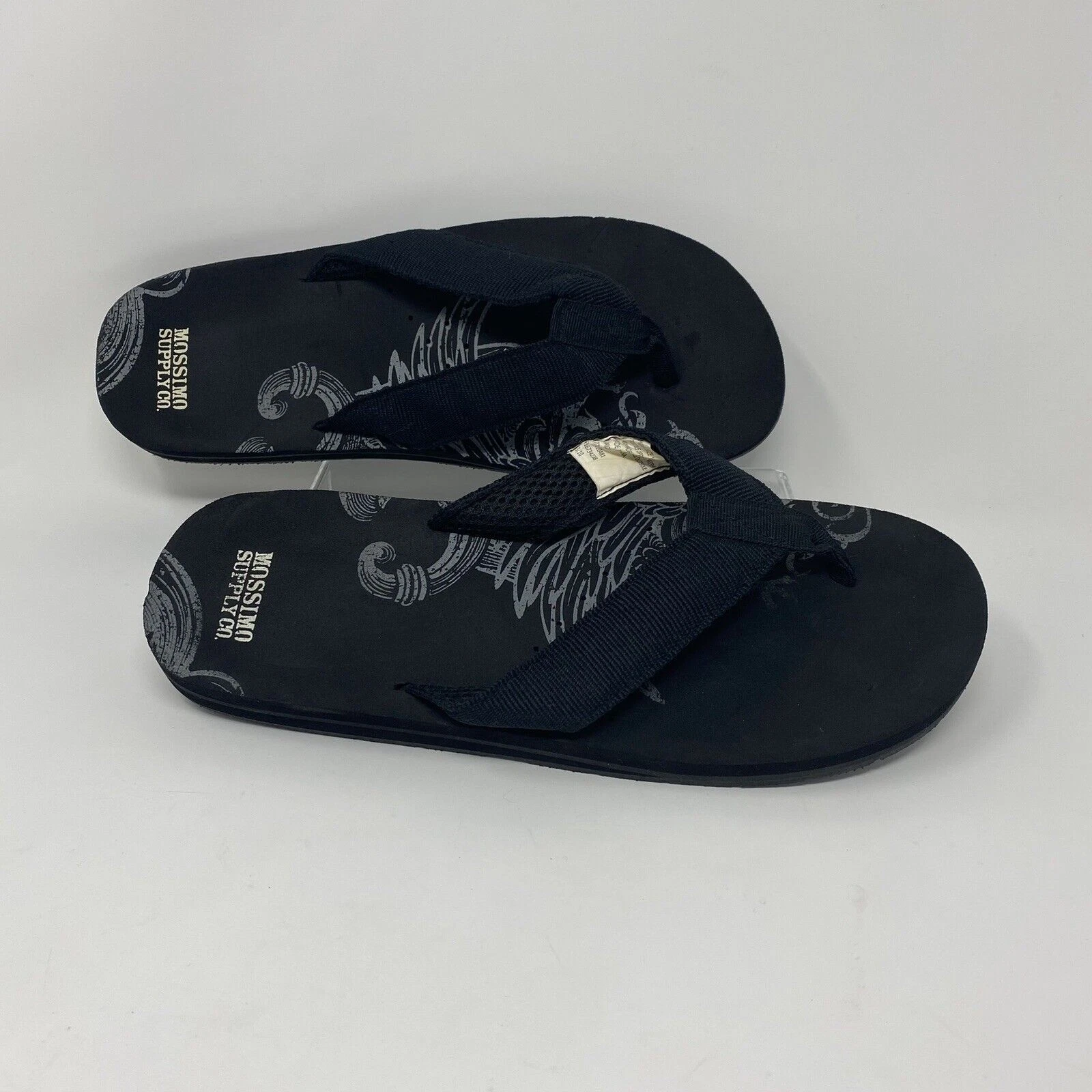Men's Mossimo Flip Flops Size 10 Black Sandals