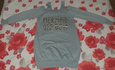 ANN SUMMERS Mermaid Off Duty Grey Jumper Sweater Dress 8 10