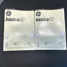 2 Boxes Old School GE Basic 60 Watt Light Bulbs 865 lumens A19 120V (8 Bulbs)
