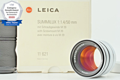 RARE*UNUSED & CLA'd* Leica Leitz 11621 LTM Summilux 50mm f/1.4 Silver Chrome JPN