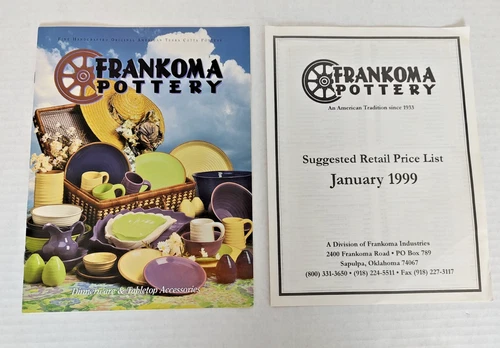 Vintage 1999 Frankoma Pottery Catalog/Booklet & Price List Dinnerware Tabletop