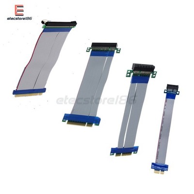 Professional PCI-E 1X 4X 8X 16X Riser Card Ribbon Extender Extension Cable