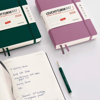 LEUCHTTURM1917 Leuchtturm Daily Planner 2026 – Medium (A5) Hardcover