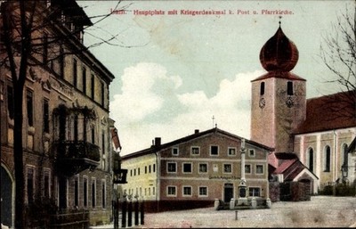 Ak Lam im Bayerischen Wald Oberpfalz, Hauptplatz, Kriegerdenkmal,... - 4890072