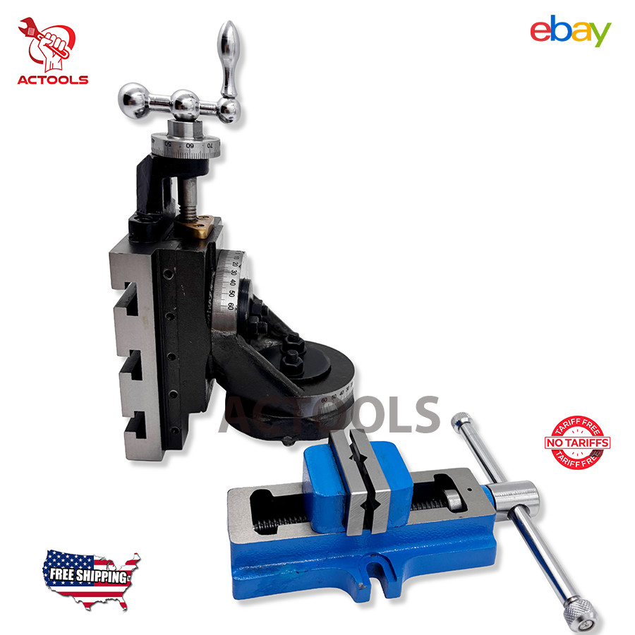 New Self Centering Vice 2" 50mm With Swivel Base 4"x5" Vertical Milling Slide