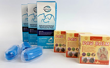 Professional Pet Toothpaste  Tooth Brushing Kit for Dogs  Cats  Paw Balm 3 PK