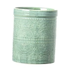 Kitchen Utensil Holder, 7 Inches Large Ceramic Utensil Holder for Forest Green