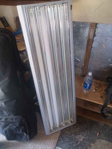 Sunlight 41W T5 Fluorescent Tube Grow Light Fixture Silver Metal