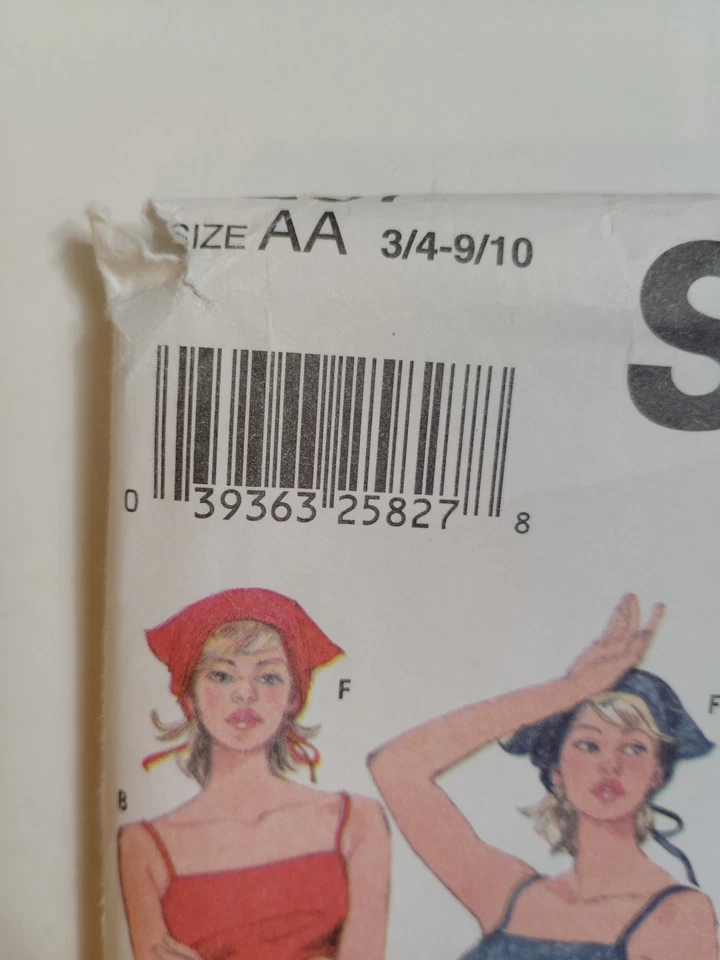 Simplicity 7237 Jumper Dress Scarf Top Shorts Pants Sewing pattern 3/4-9/10 UC - Image 2 of 4