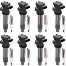 Ignition Coils & Iridium Spark Plugs Kit For Cadillac SRX 2007-2009 4.6L UF543