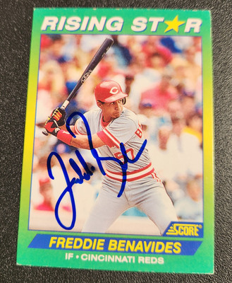Freddie Benavides Autograph Signed 1992 Score Rising Stars Cincinnati Reds