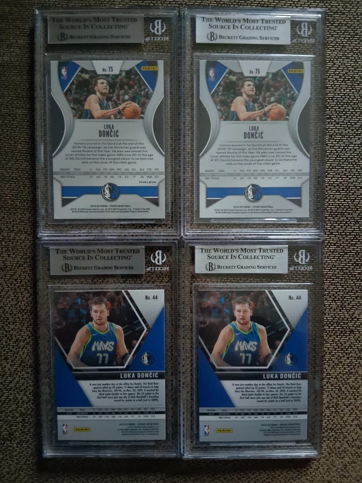Lote Panini Prizm & Mosaic Luka Doncic 2019-20 - #75, #44, rojo blanco azul, BGS 8,5,7 Foto 2 de 2