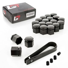 20x Radschraubenkappen Abdeckkappen Radmuttern Set 17mm schwarz für MERCEDES PKW