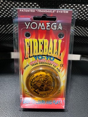Vintage Yomega Yo-Yo Corp MADE IN USA Fireball High Performance Yo-Yo Amber New