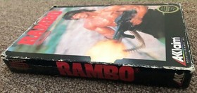 NES Rambo CIB Game Box & Manual Tested Working Cart Authentic