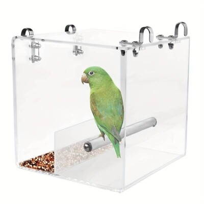 No Mess Käfig Samen Vogelfutterautomat, No Mess Vogelkäfigfutter, Budgie, Lovebird Futterautomat