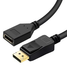 DisplayPort 1.2 Extension Cable - 1.8M/6FT 2K/144Hz & 4K/60Hz DP Male to Female