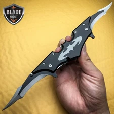 11.5" DARK KNIGHT RISES ASSISTED SPRING BATMAN DUAL BLADE FOLDING KNIFE Bane