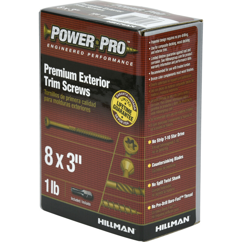 Hillman Power Pro Viti Per Esterni In Acciaio Inox - 22,9 X 5,1 Cm (2,3 Kg) - 3