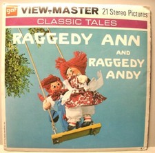 VINTAGE VIEW-MASTER 3D RAGGEDY ANN  ANDY 3 REELS  BOOKLET