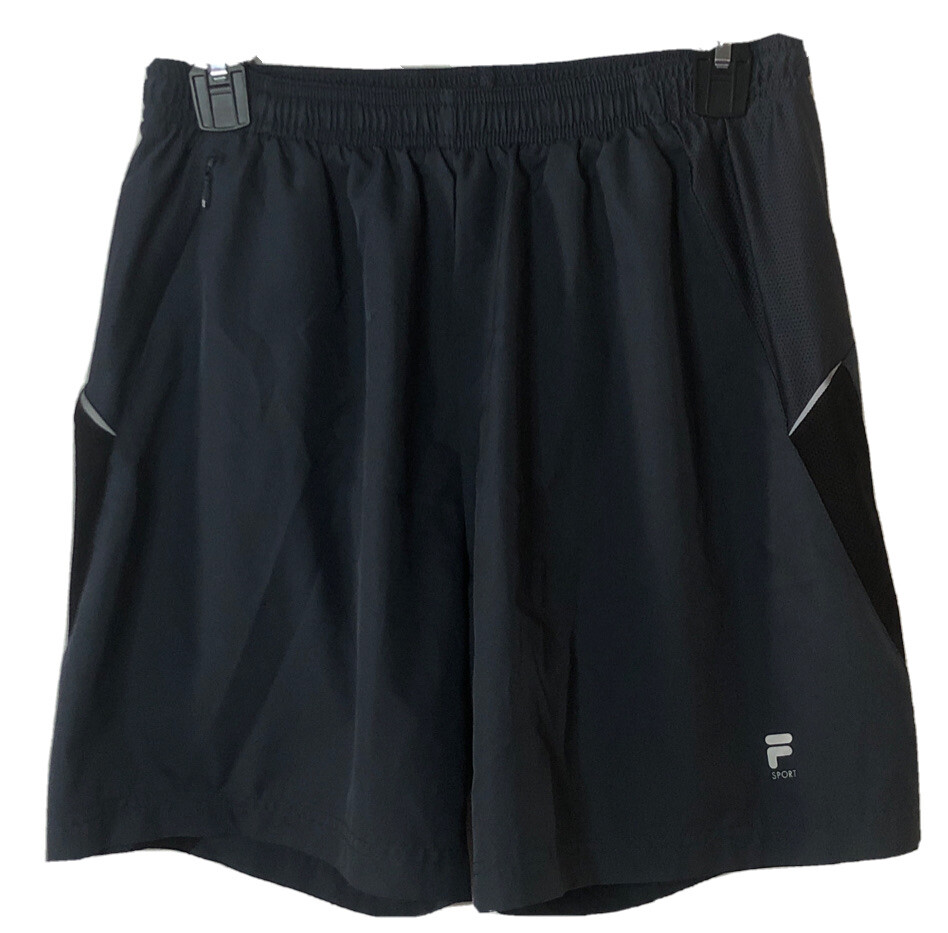 FILA Sport Uomo Corto da Corsa Blu Fitted con Slip Integrato Taglia M