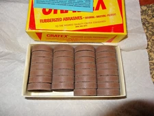 BOX OF 30 CRATEX RUBBERIZED ABRASIVES  1.500" dia. Wheel... see pics
