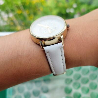 Classic White & Gold Sparkle Watch s-l400.jpg main image 4