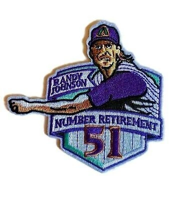 Randy Johnson #51 Retirement Jersey Iron on Patch - 4"x4" - Arizona Diamondbacks