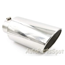 For Ford Dodge Chevy Stainless Steel Exhaust Tip 5 Inlet - 8 Outlet - 18 Long