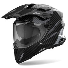 Casco Avventura Airoh Commander 2 - Full Black Carbon Gloss Coolmax ECE 22.06