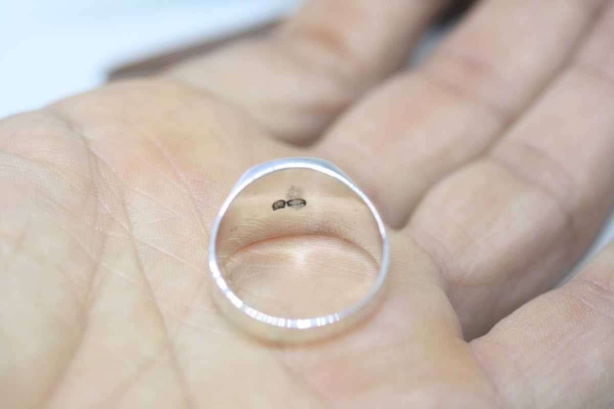 Statement Designer 925 Sterling Silver Gold Curved Flat Surface