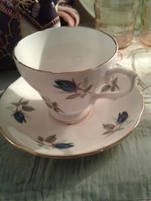 Vintage Royal Imperial England Bone China Teacup/Saucer Set Pink Roses