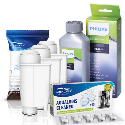 3x Wasserfilter CA6702 Entkalker CA6700 Reinigungstab CA6704/99 für Saeco Philips