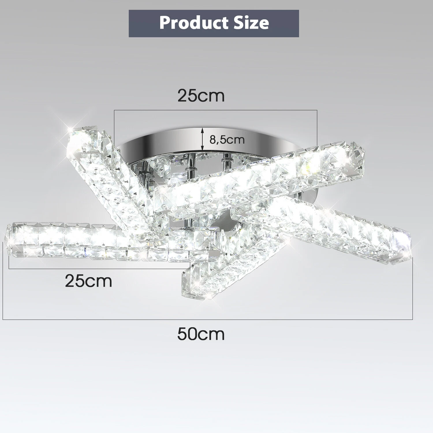 Discount LED Crystal Ceiling Light – Modern Minimalist Lamp for Living Room & Bedroom – Upgrade Your Space Today!