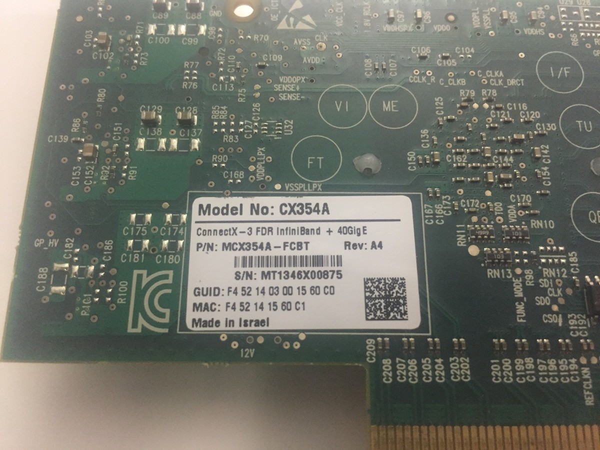 CARTE RÉSEAU 1 GDPW Dell Mellanox ConnectX-3 2 ports 40 GbE QSFP + PCI