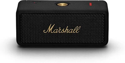 MARSHALL Emberton II Bluetooth Lautsprecher Black and Brass – Tragbar, robust