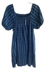 Madewell Women’s Square Neck Puff Sleeve Dress Size M NWT 100 % Cotton